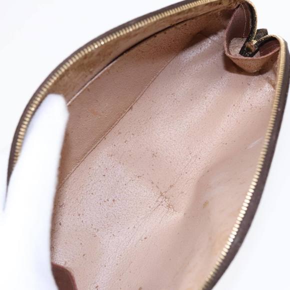 LOUIS VUITTON Monogram Trousse Demi Ronde Cosmetic Pouch M47520 LV Auth 91944 - Picture 9 of 16